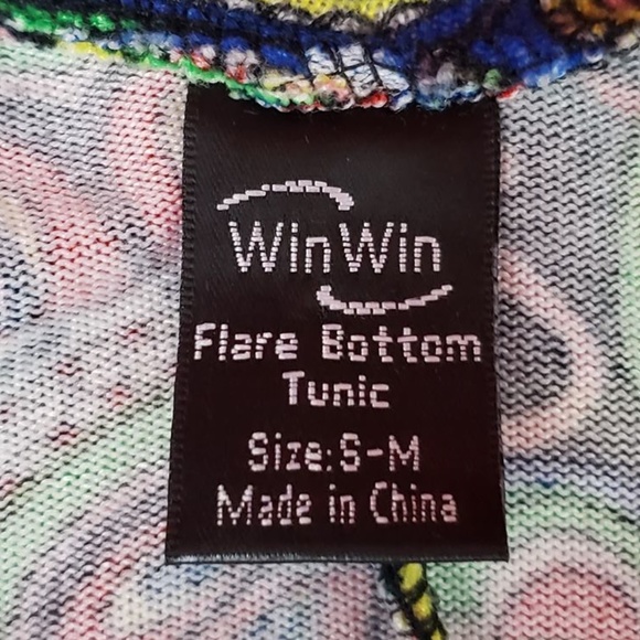 60's 70's Multi-Colored Paisley Long-Sleeve - Picture 3 of 3